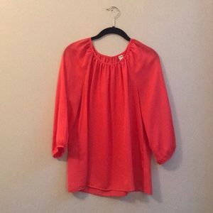 ☀️Coral Blouse With Back Button☀️